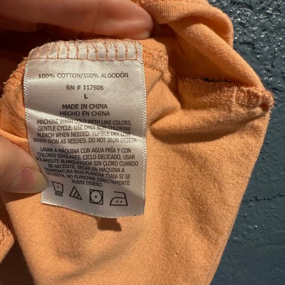 Hurley Crop Tank Peach Large 100% Cotton Natural Fibers Beach Cruise Gym Workout - Picture 8 of 8